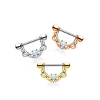 Piercing Téton NEOMA en Acier et Opale