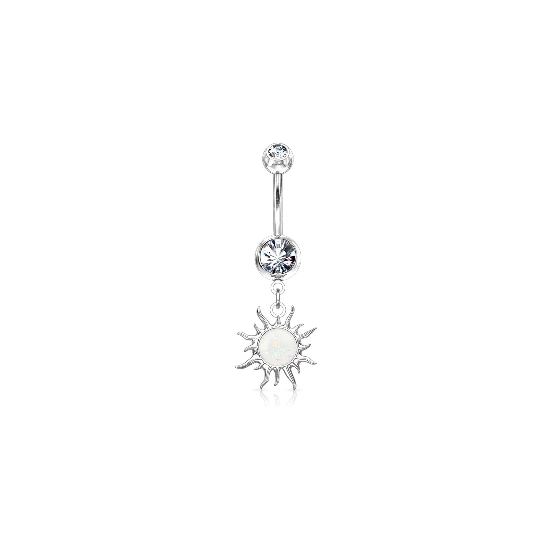 Piercing Nombril NYEMA en Acier et Opale