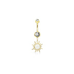 Piercing Nombril NYEMA en Acier et Opale