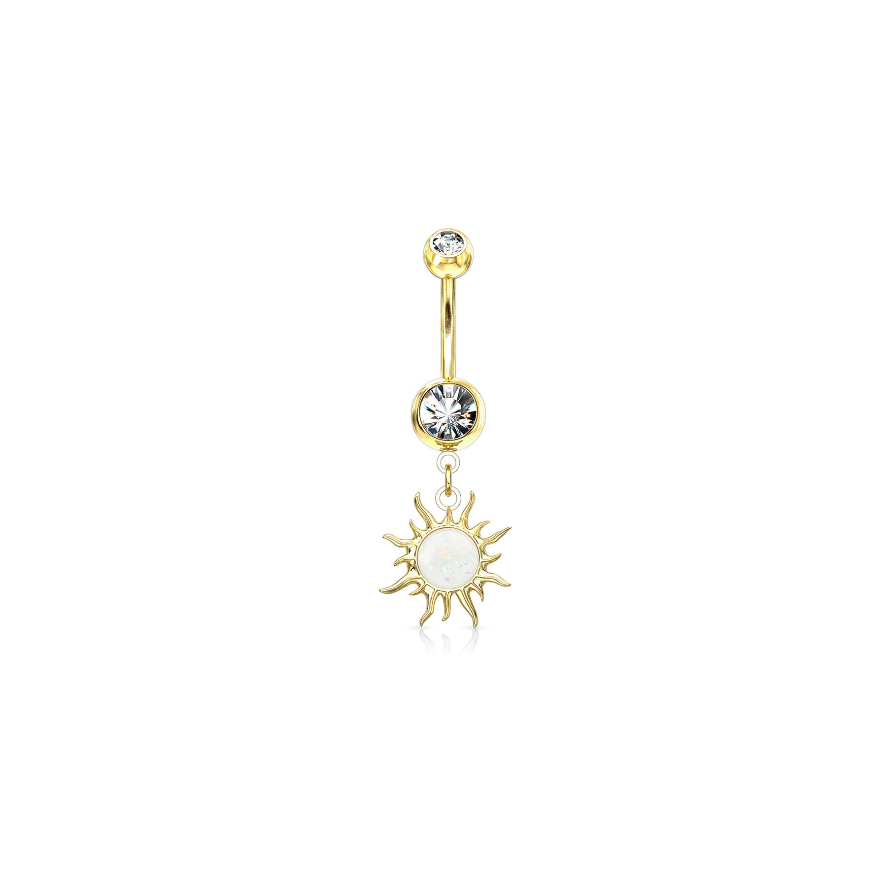 Piercing Nombril NYEMA en Acier et Opale