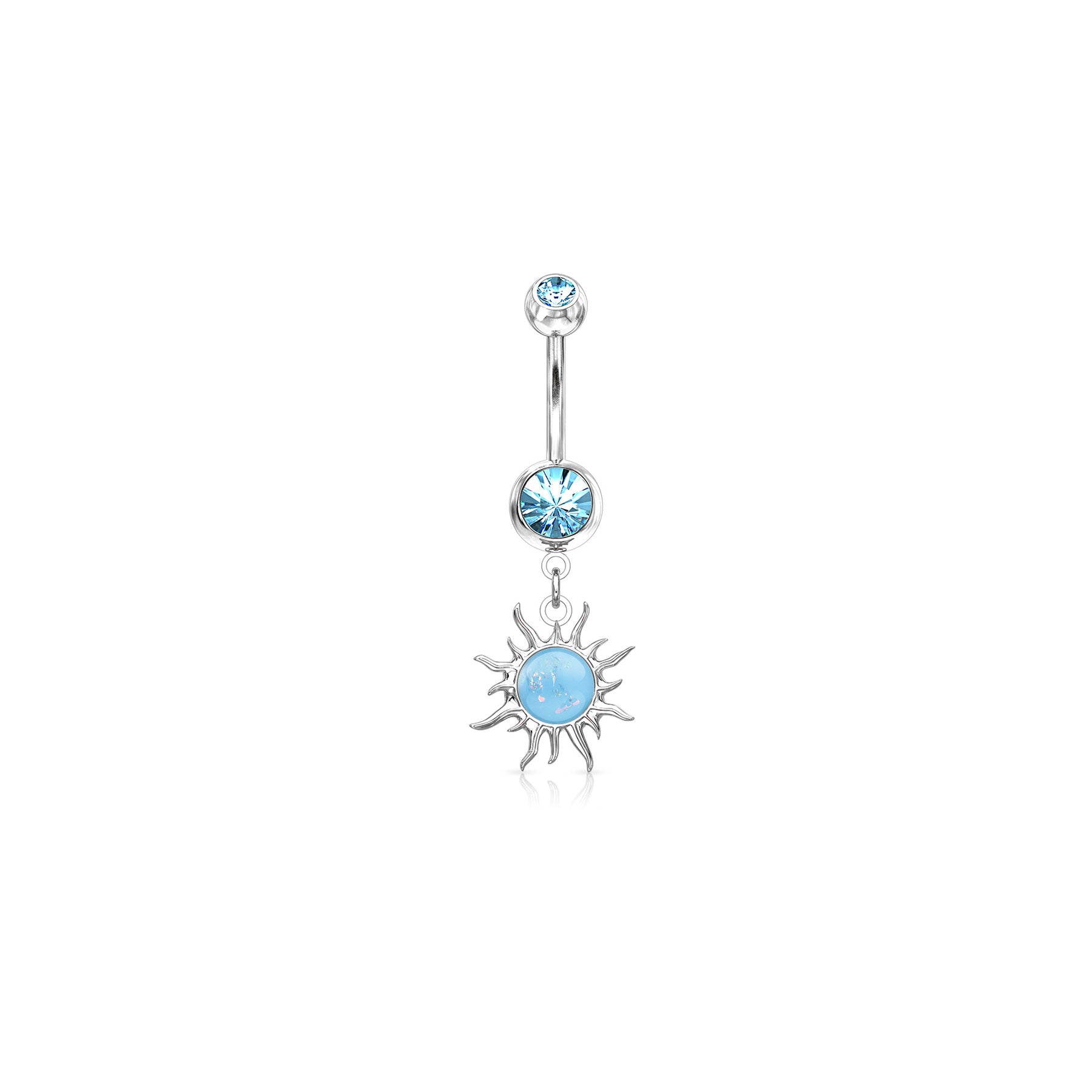 Piercing Nombril NYEMA en Acier et Opale