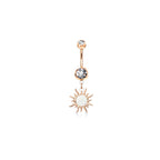 Piercing Nombril NYEMA en Acier et Opale