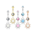 Piercing Nombril NYEMA en Acier et Opale