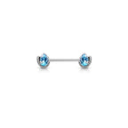Piercing Téton OFELIA en Acier et Cristal