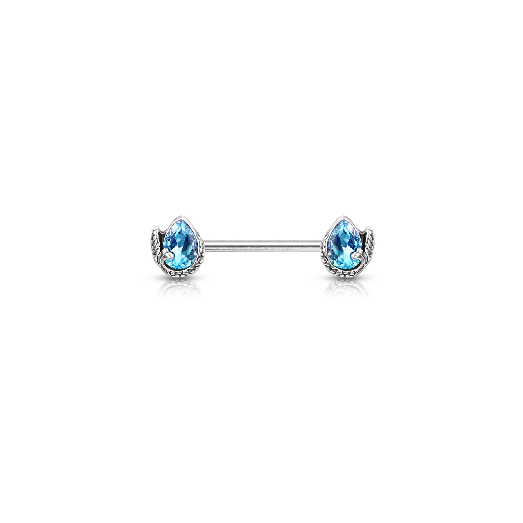 Piercing Téton OFELIA en Acier et Cristal