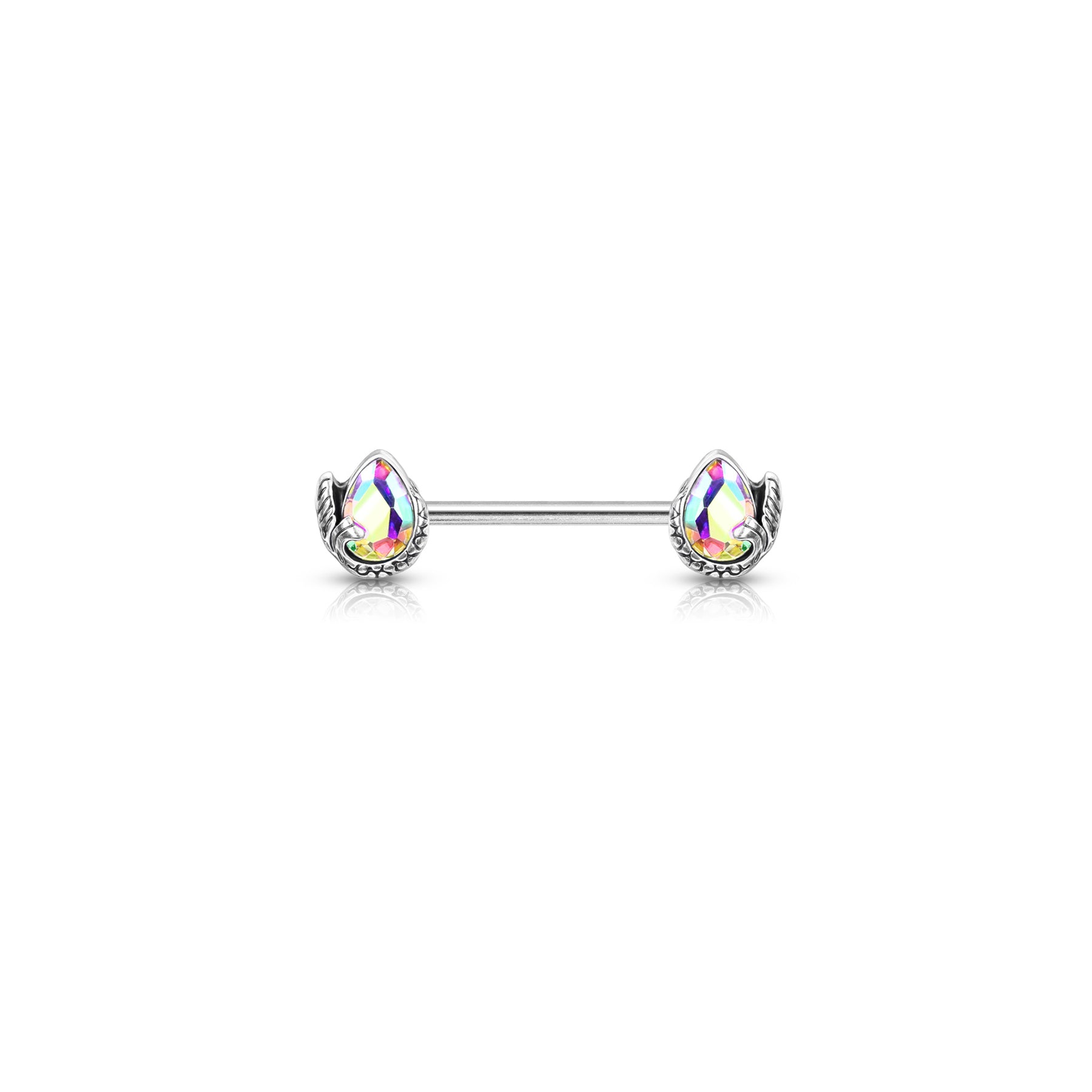 Piercing Téton OFELIA en Acier et Cristal