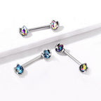 Piercing Téton OFELIA en Acier et Cristal