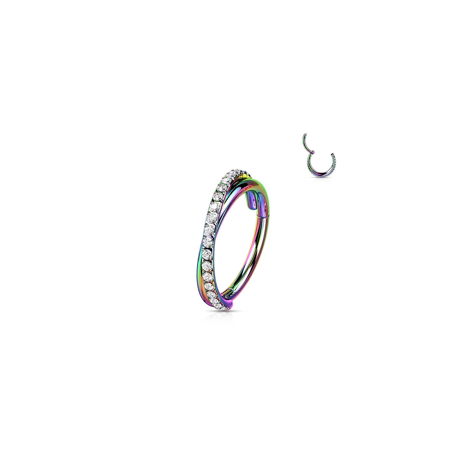 Piercing Oreille OPHELIA en Acier et Oxydes de Zirconium