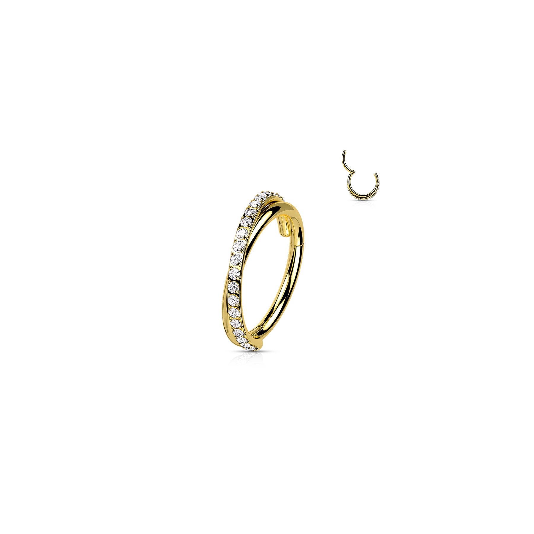 Piercing Oreille OPHELIA en Acier et Oxydes de Zirconium