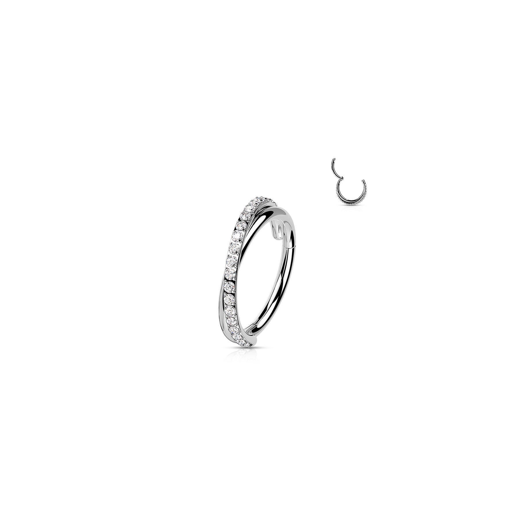 Piercing Oreille OPHELIA en Acier et Oxydes de Zirconium