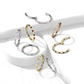 Piercing Oreille PETUNIA en Titane et Oxydes de Zirconium