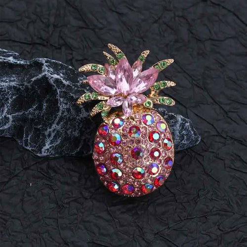 Broche PINEAPPLE en Acier et Strass