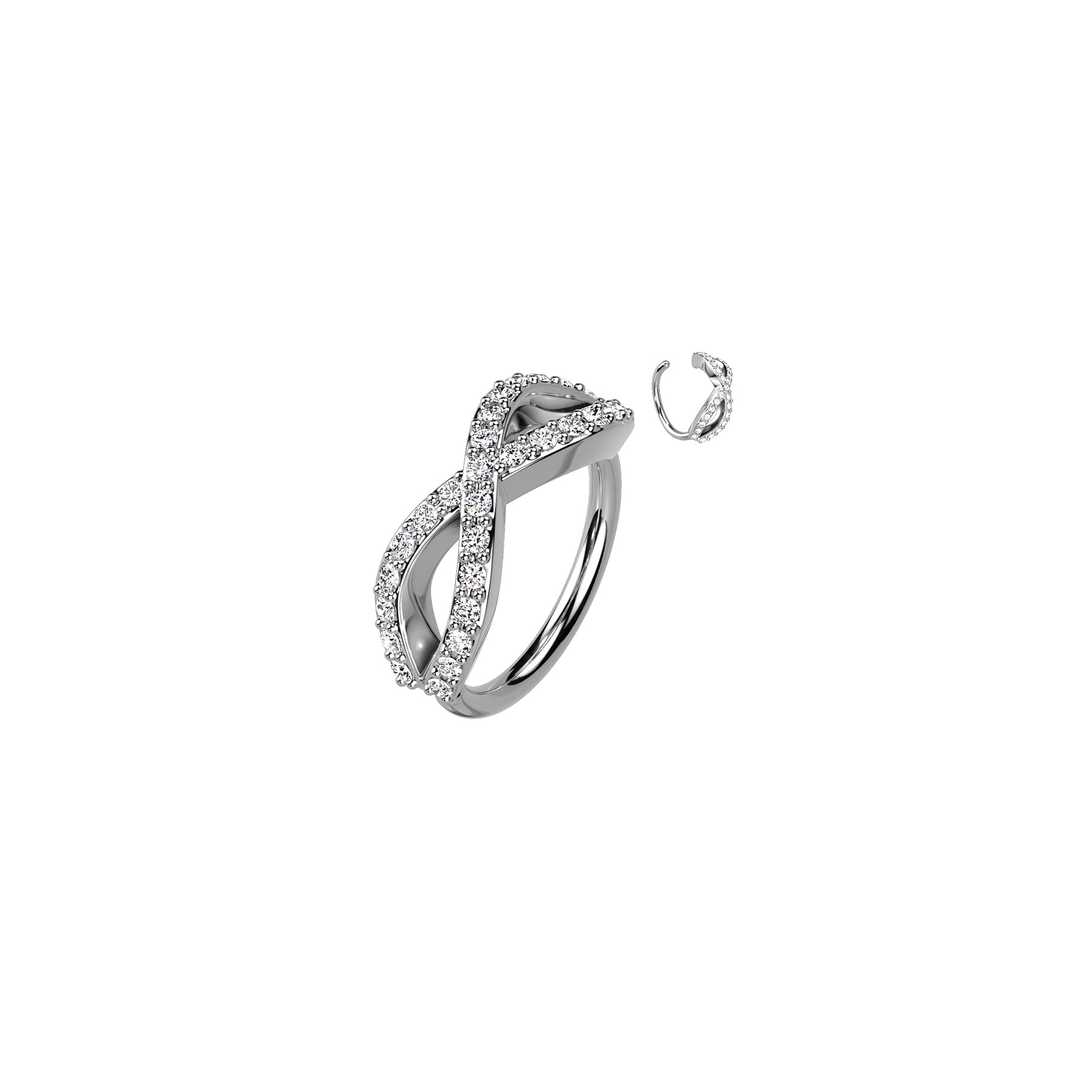 Piercing Nez / Oreille PRISCA en Acier et Zirconium