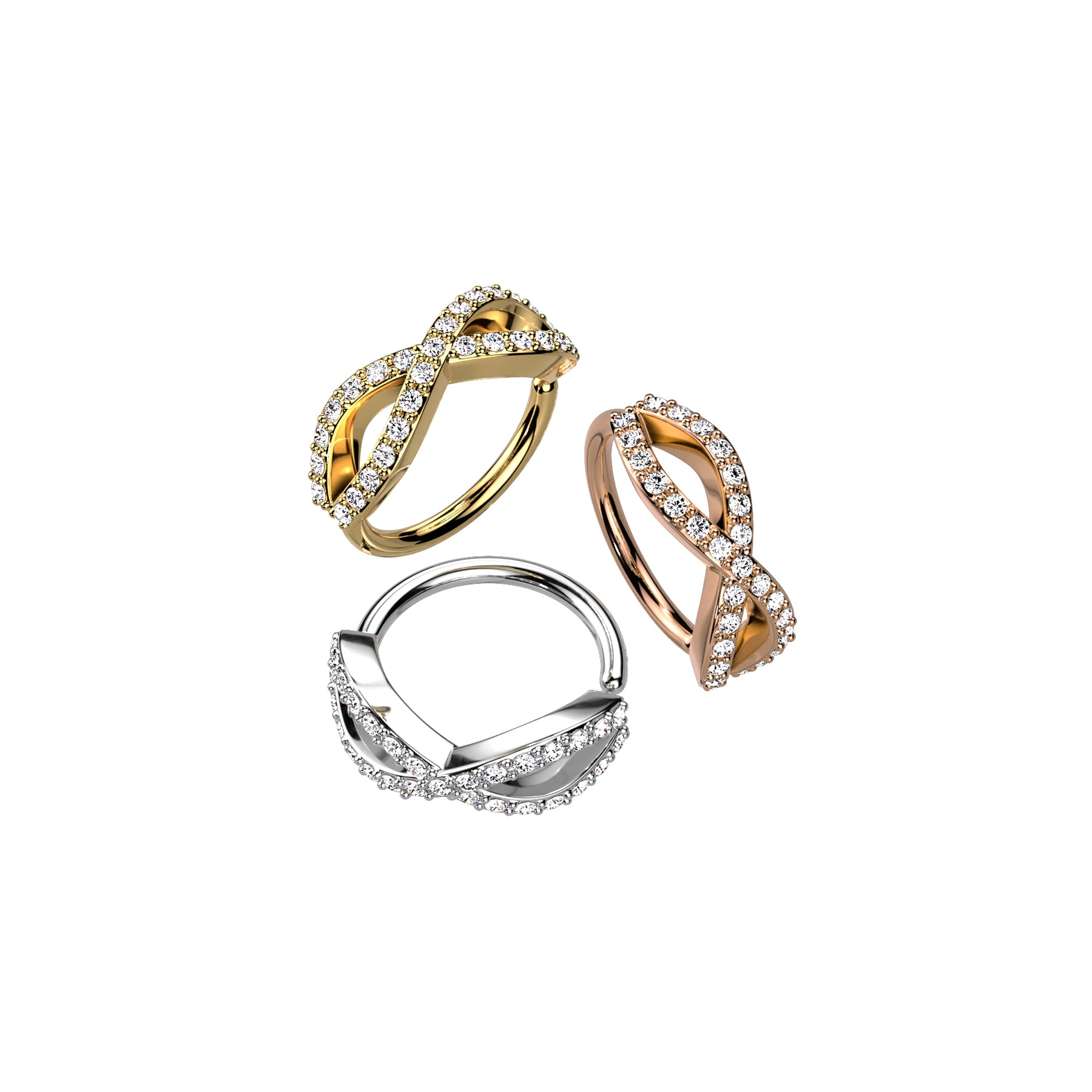 Piercing Nez / Oreille PRISCA en Acier et Zirconium