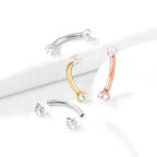 Piercing Barbell REANA en Acier et Zirconium