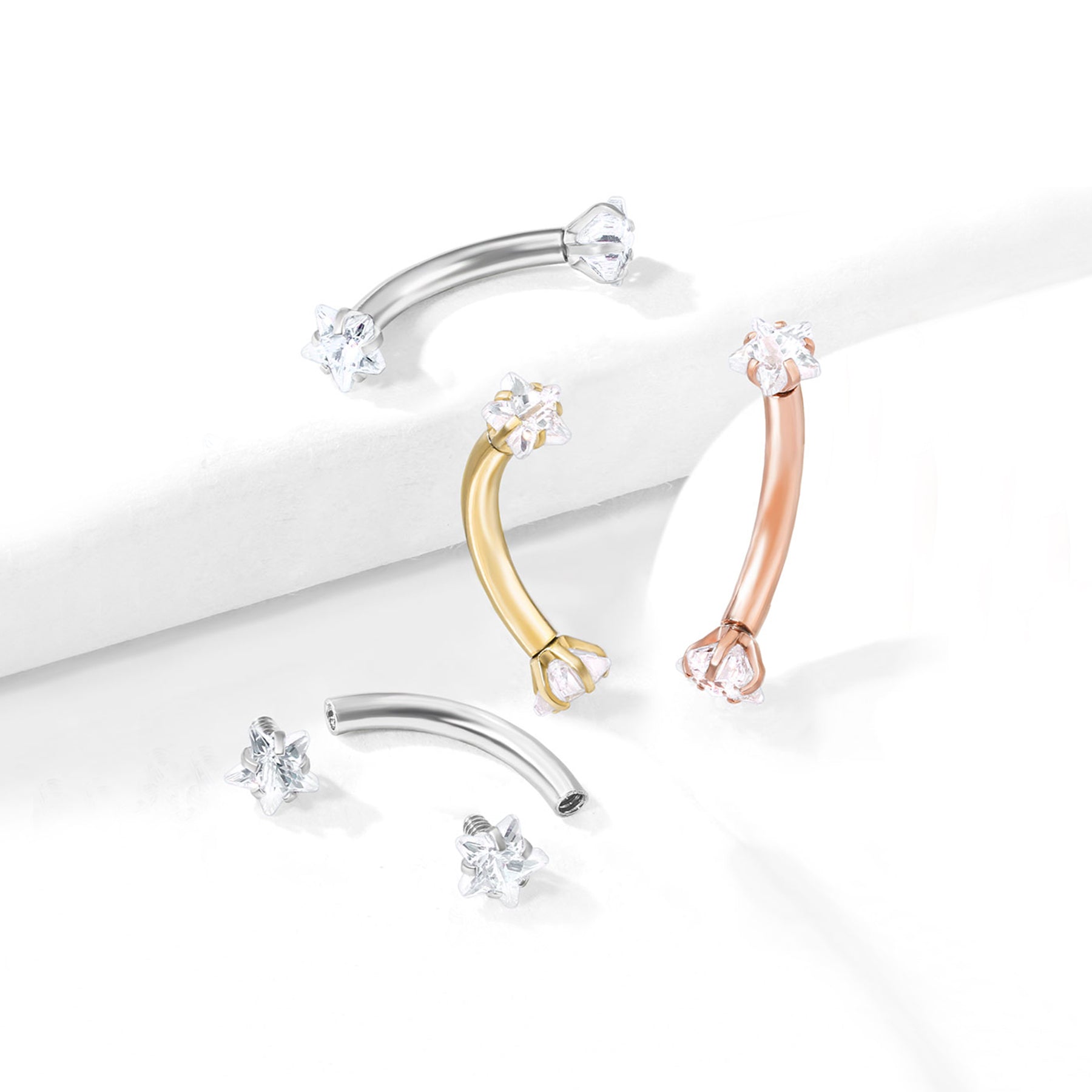 Piercing Barbell REANA en Acier et Zirconium