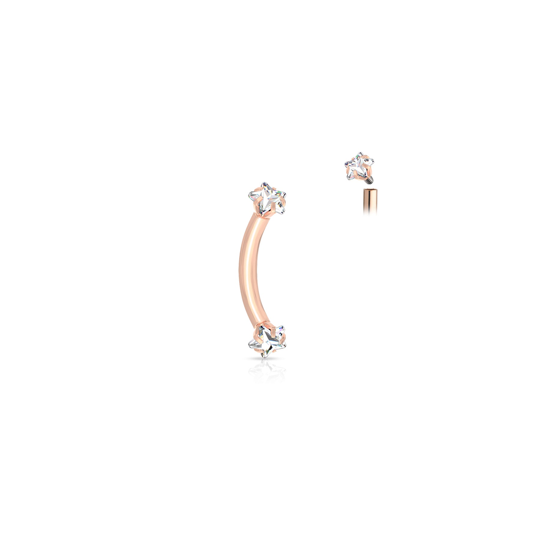 Piercing Barbell REANA en Acier et Zirconium