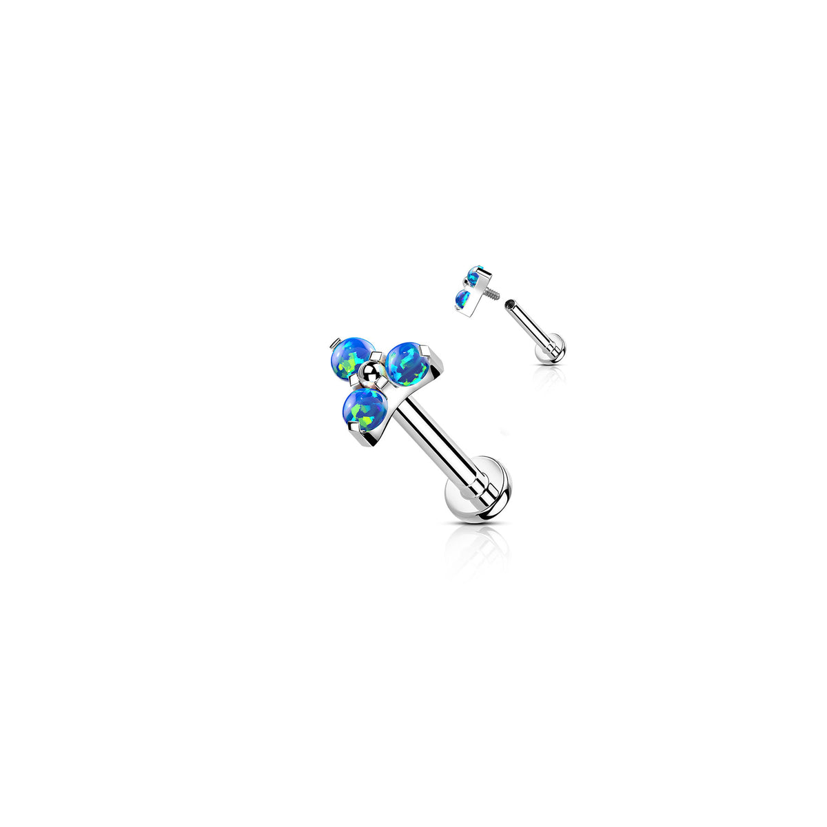 Piercing Labret REGINA en Titane et Opale