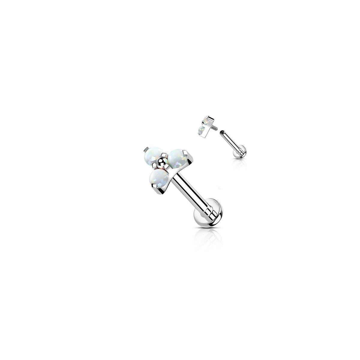 Piercing Labret REGINA en Titane et Opale