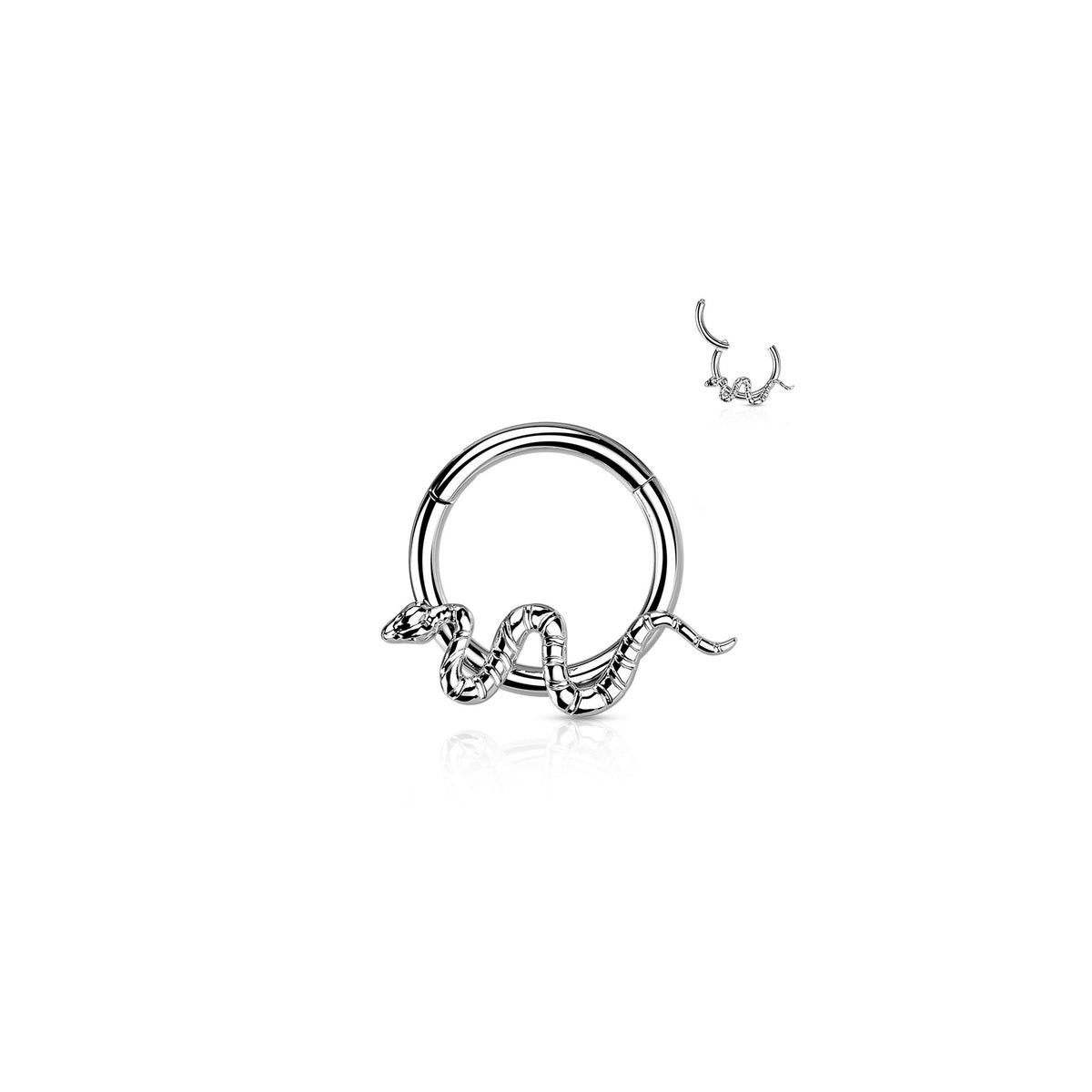 Piercing Oreille / Nez RIFKA en Titane avec Serpent