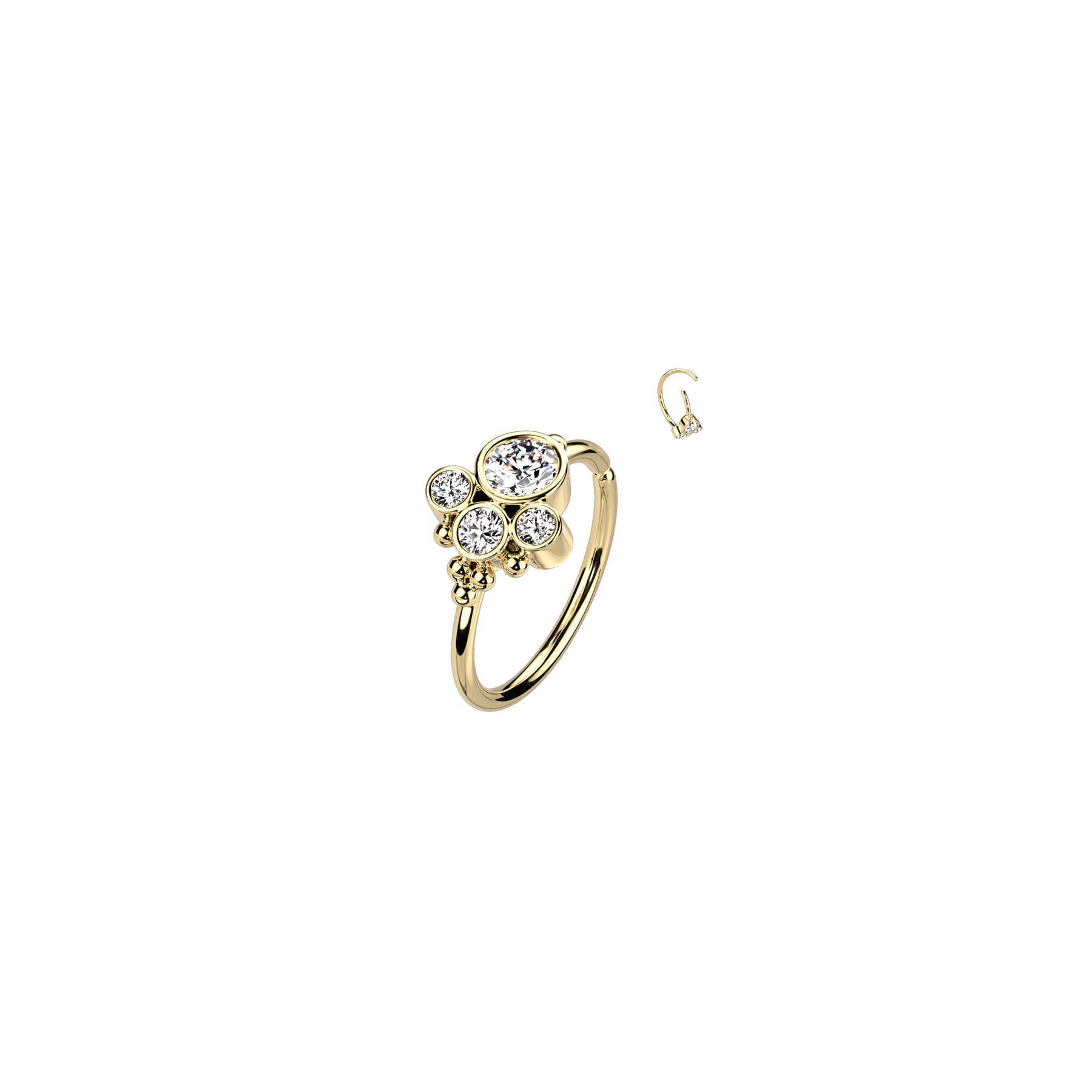 Piercing Nez / Oreille RIYA en Plaqué Or ou Platine