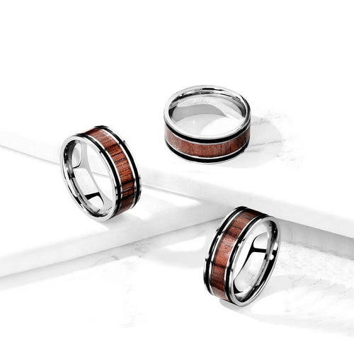 Bague RAOUL en Acier et Bois