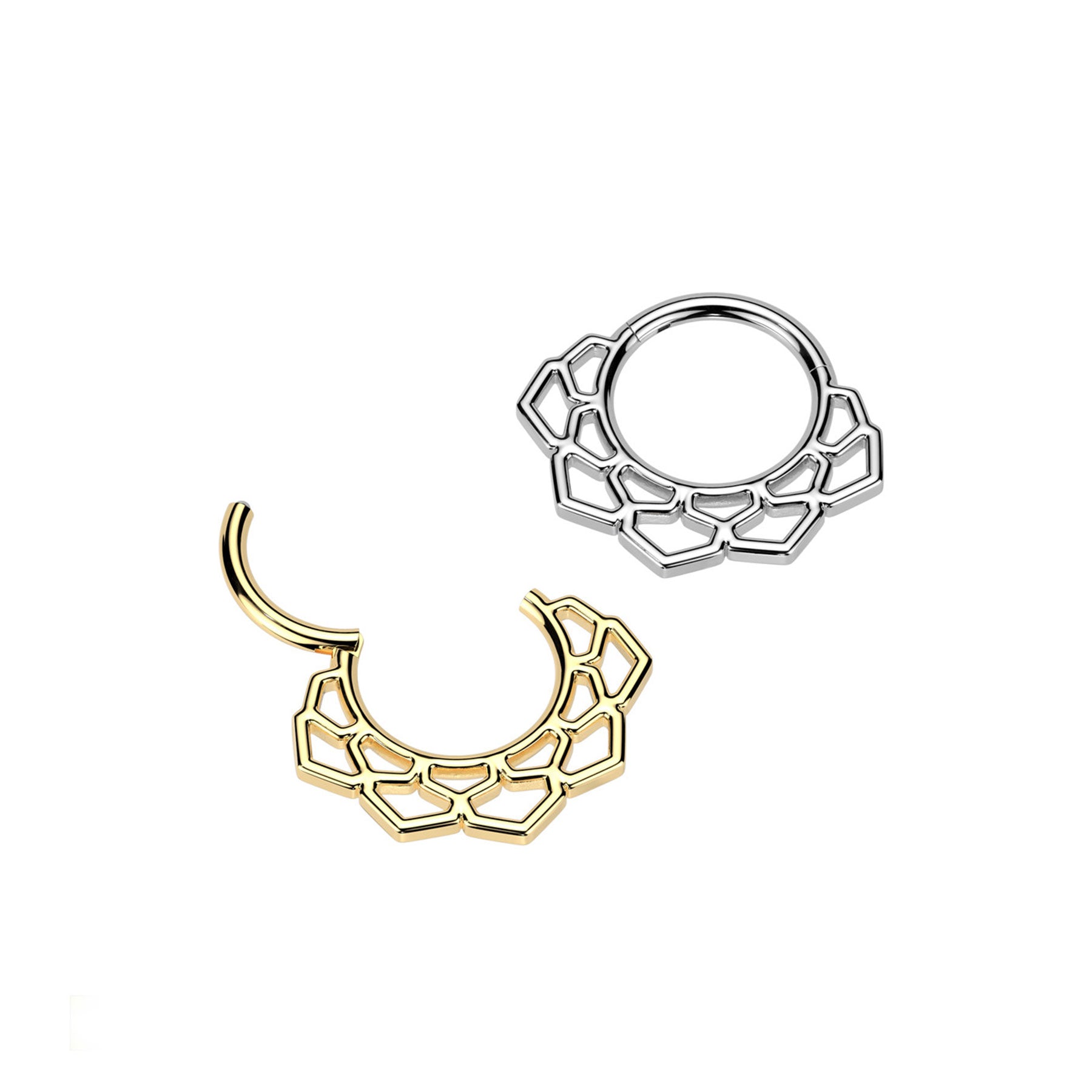 Piercing Anneau ROSALIA  en Acier et Zirconium