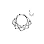 Piercing Anneau ROSALIA  en Acier et Zirconium