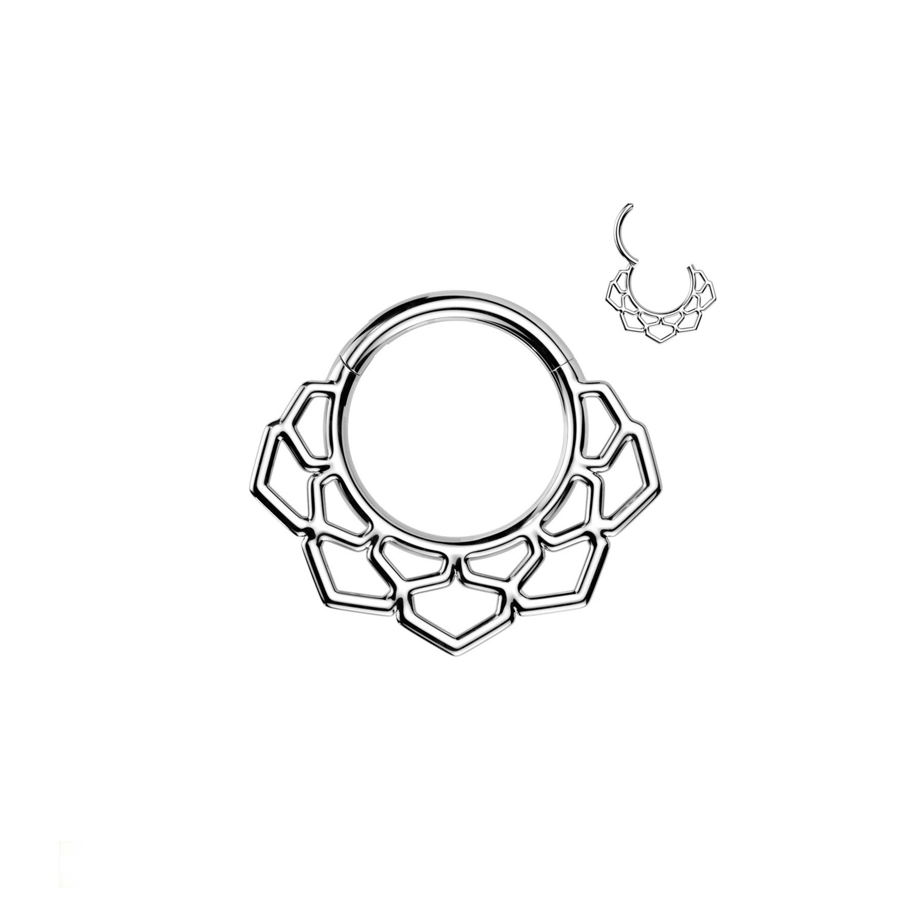 Piercing Anneau ROSALIA  en Acier et Zirconium