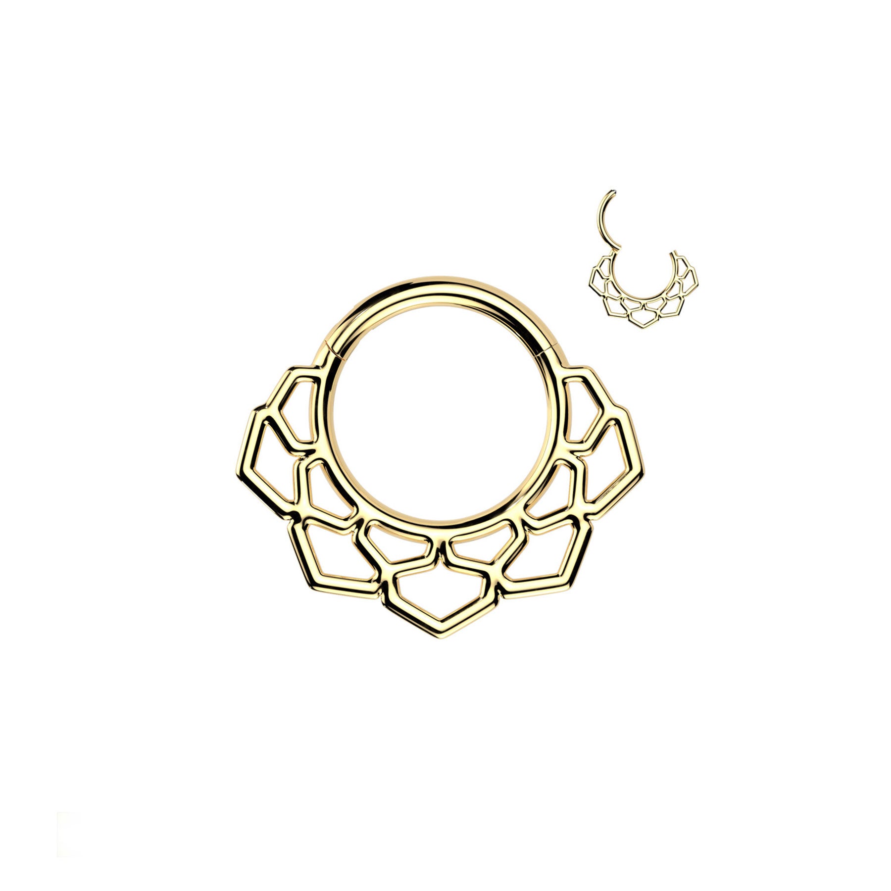 Piercing Anneau ROSALIA  en Acier et Zirconium