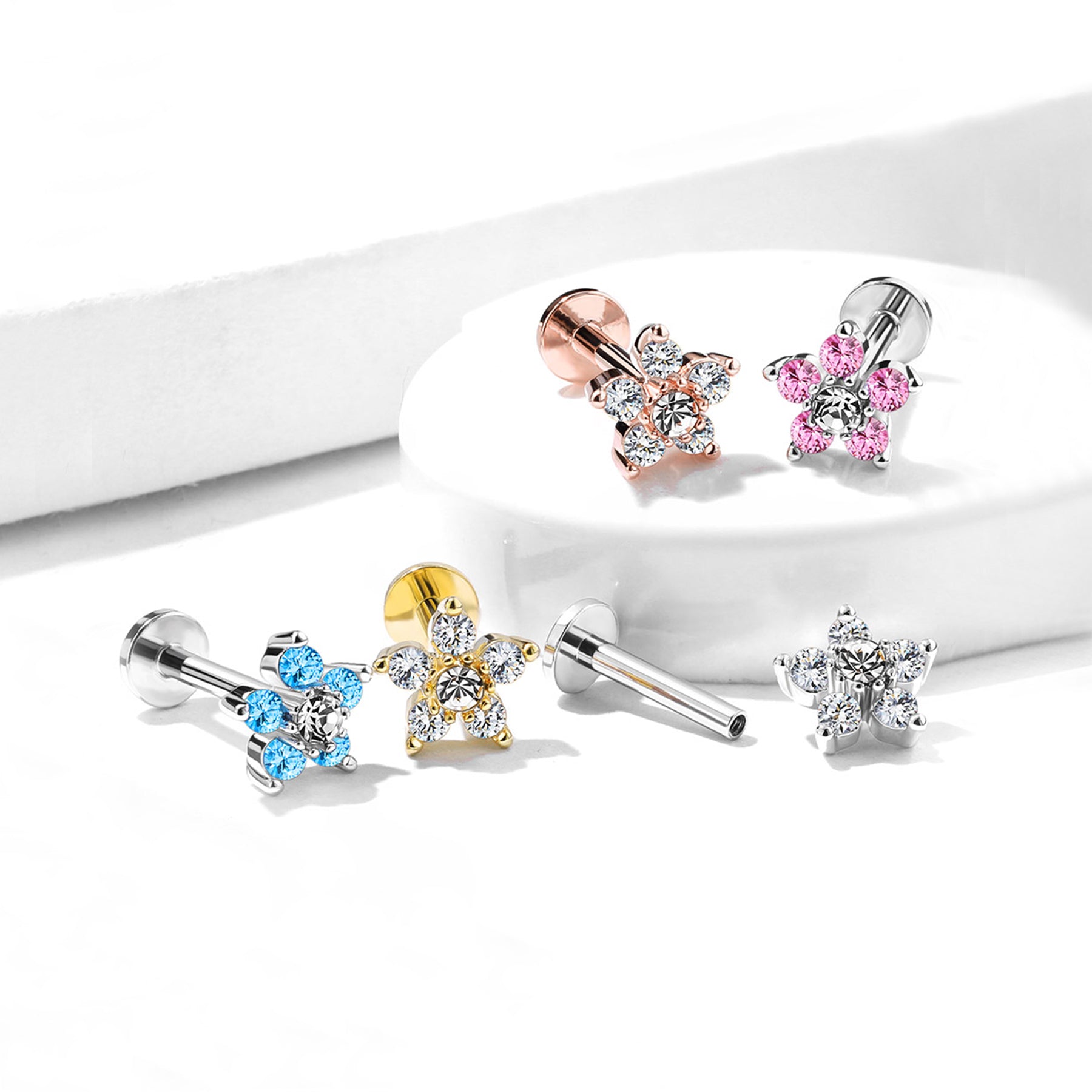 Piercing Labret Monroe SAMANTHA en Acier et Zirconium