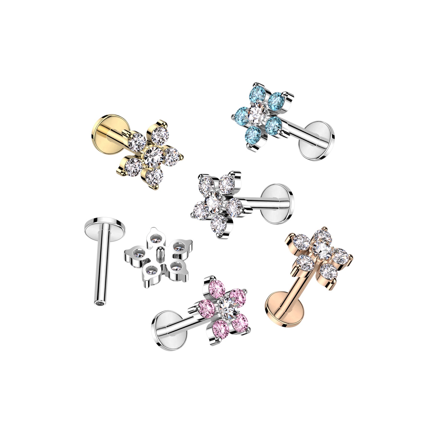 Piercing Labret Monroe SAMANTHA en Acier et Zirconium