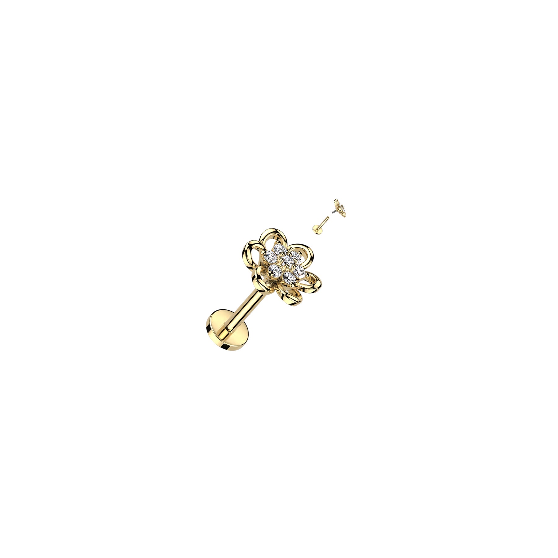Piercing Labret SARITA en Acier et Zirconium