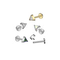 Piercing Labret SEYA en Titane et Zirconium