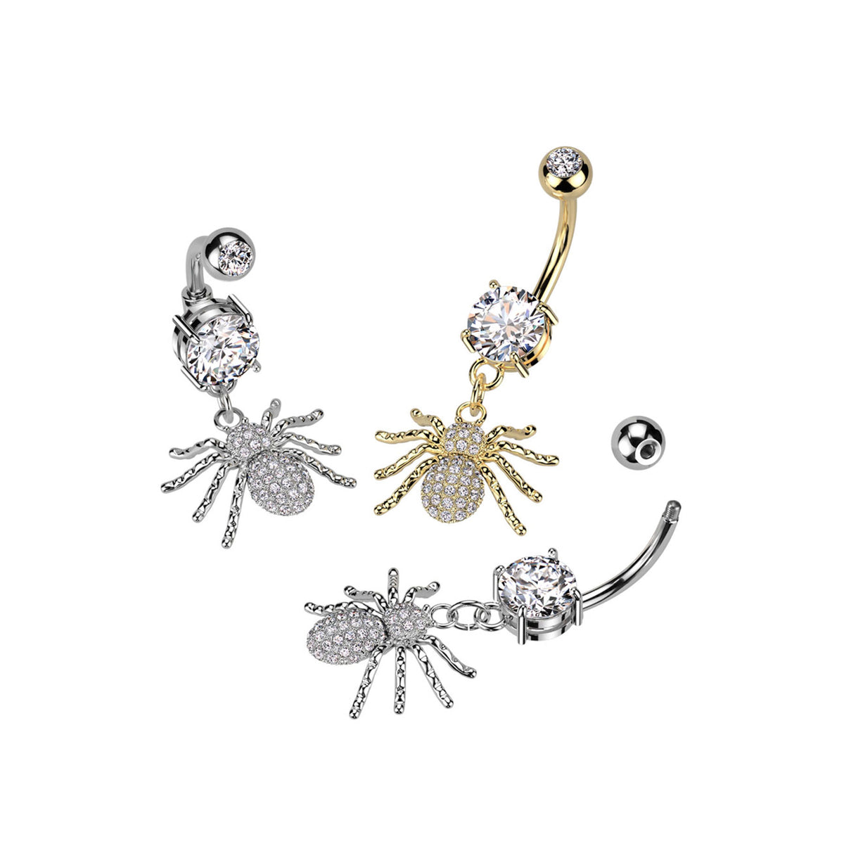 Piercing Nombril SHIRA en Acier et Zirconium