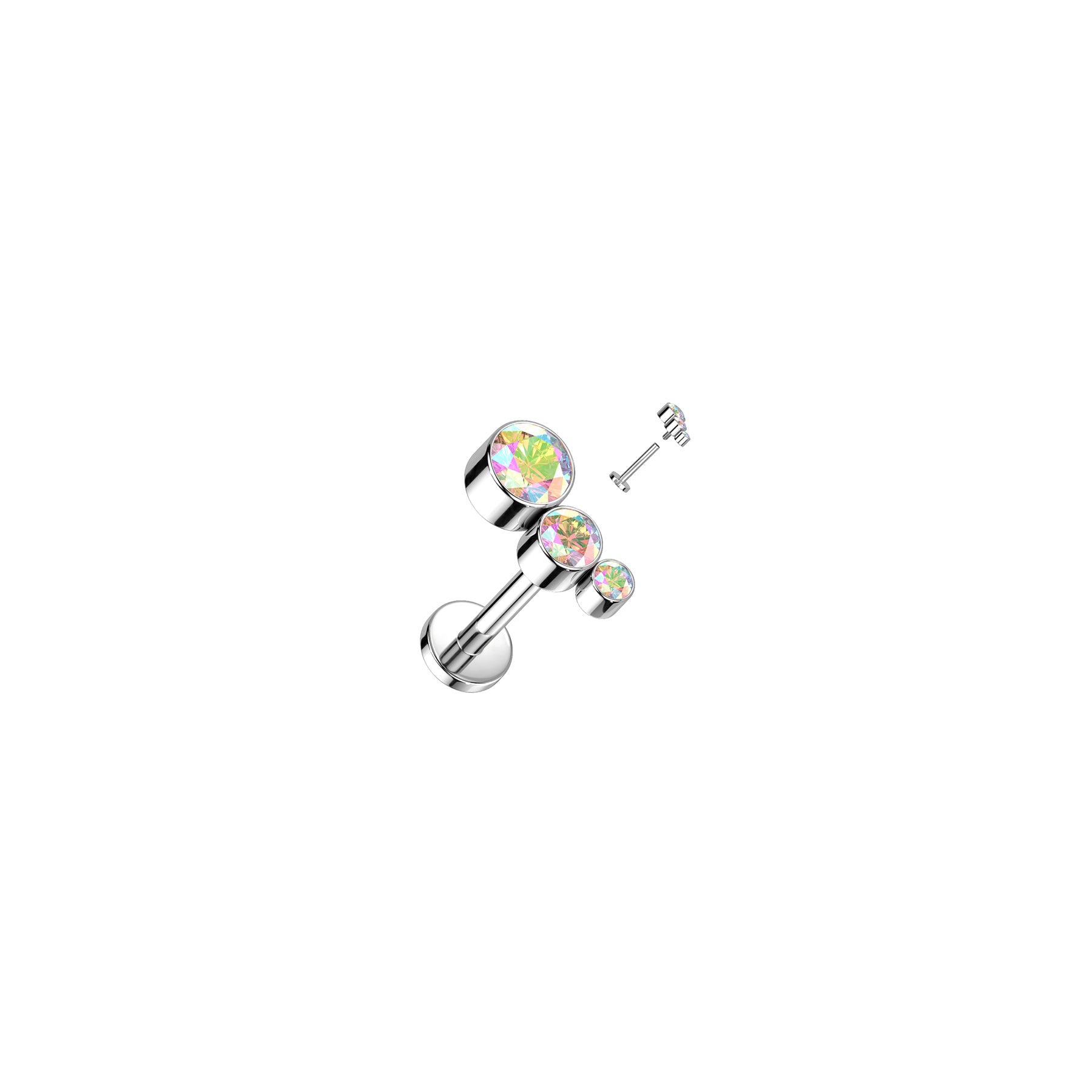 Piercing Labret SIENA en Titane et Zirconium