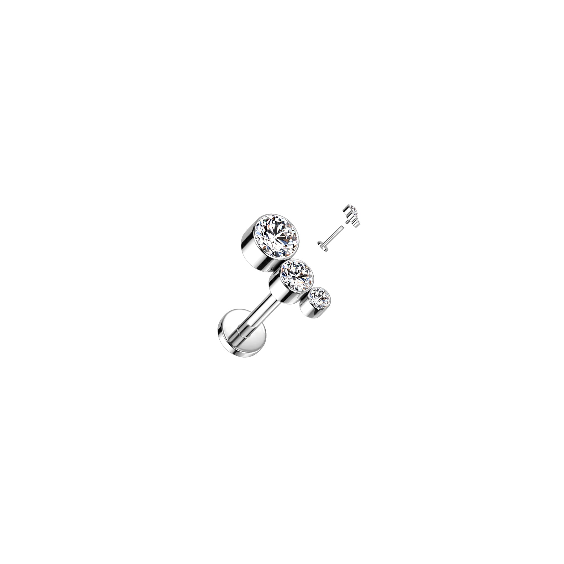 Piercing Labret SIENA en Titane et Zirconium