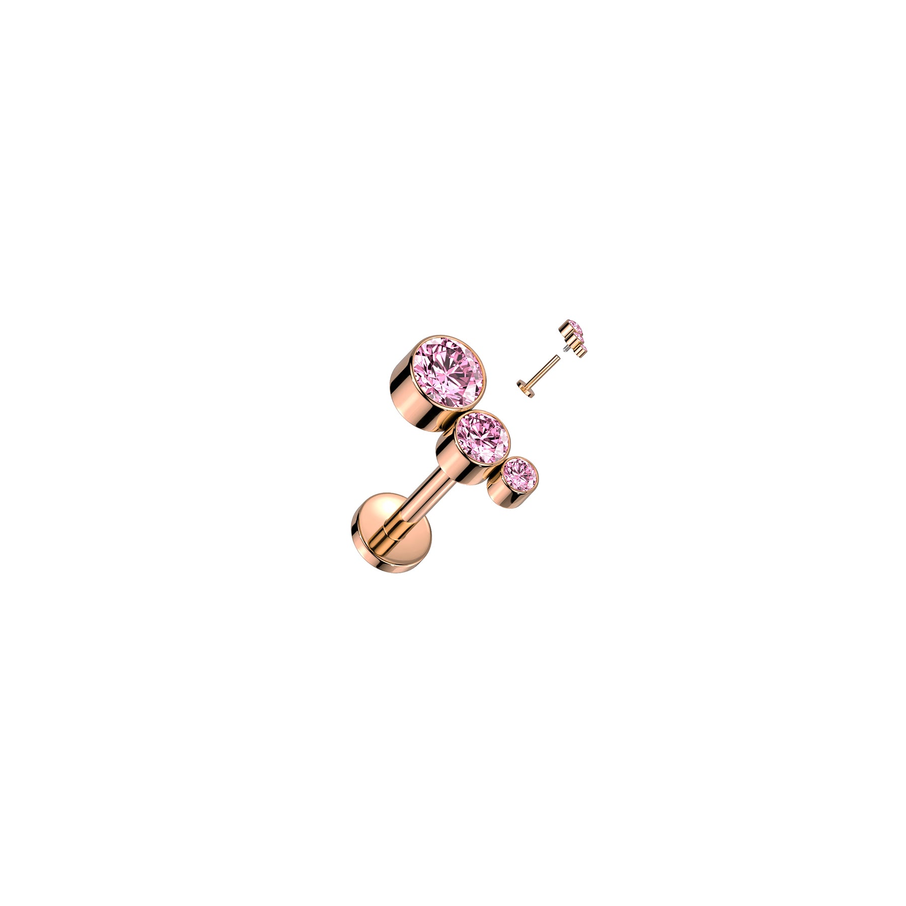 Piercing Labret SIENA en Titane et Zirconium