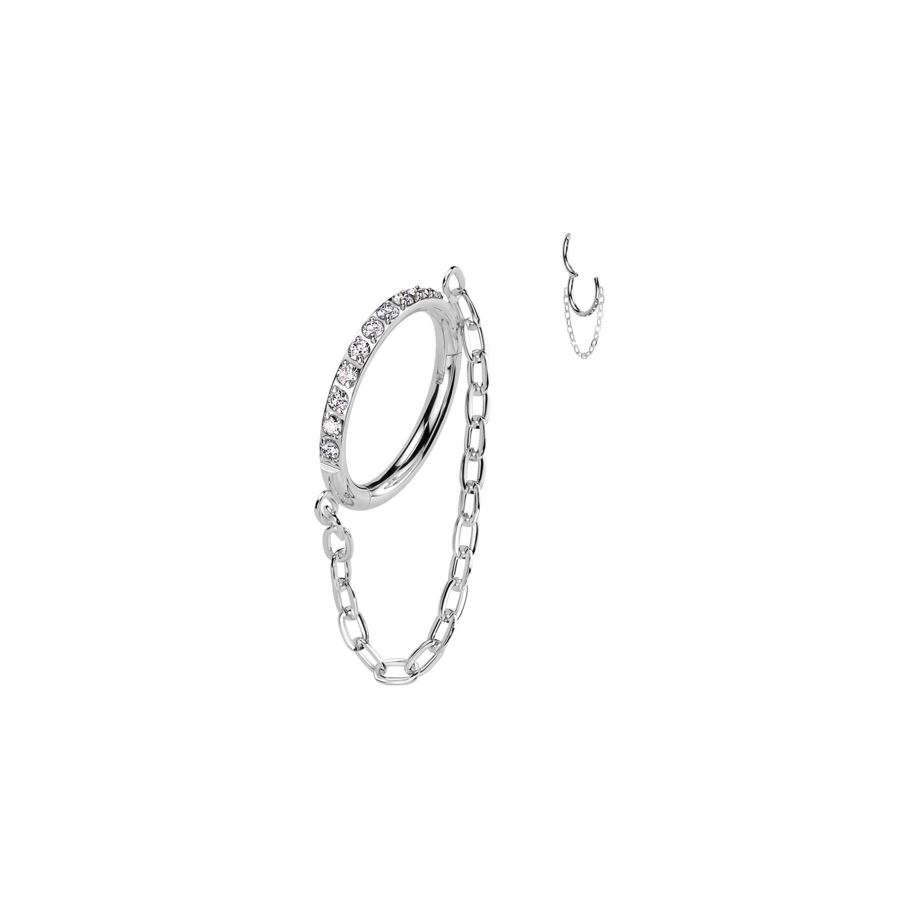 Piercing Oreille SUZANA en Titane et Oxydes de Zirconium
