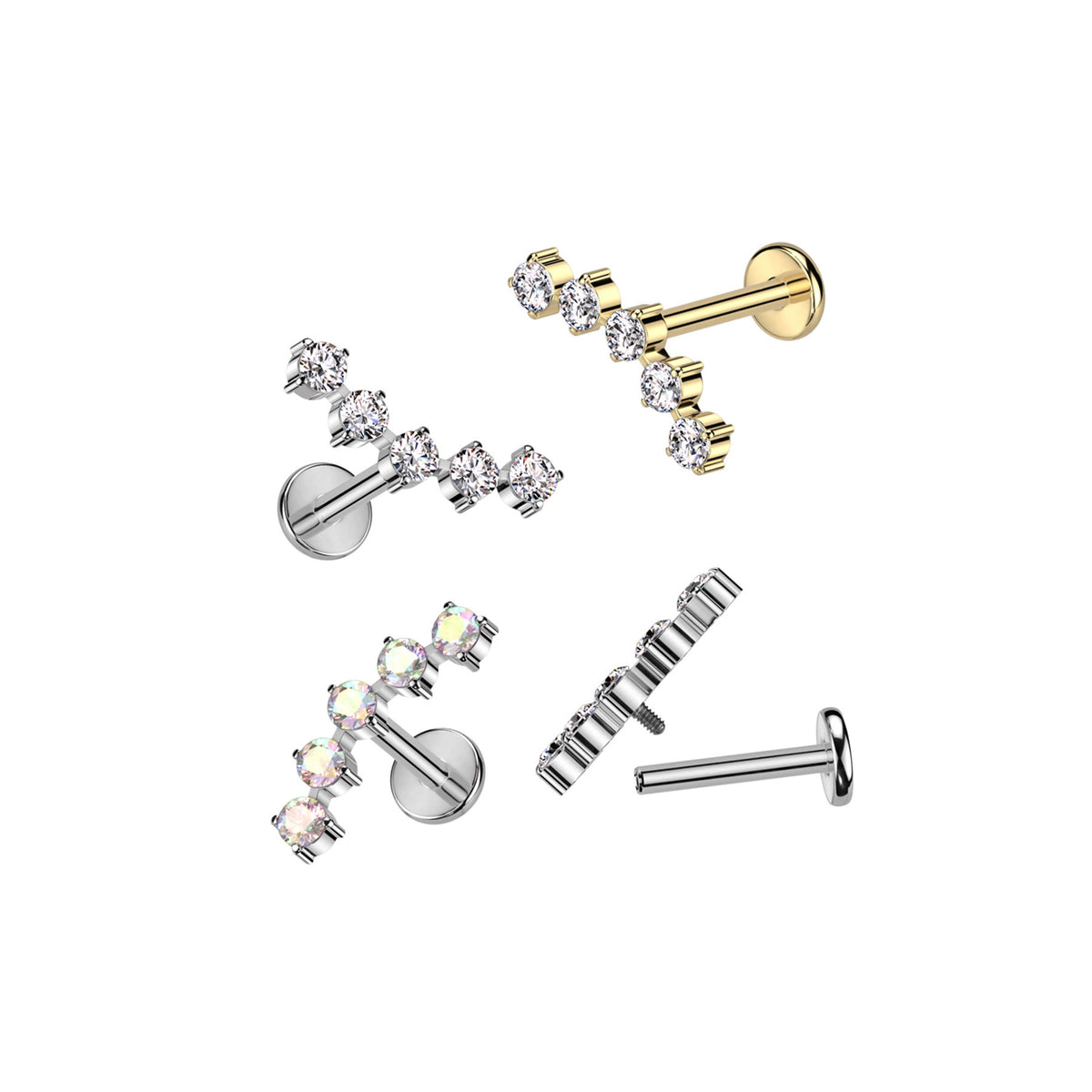 Piercing Labret SWETA en Titane et Zirconium