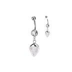 Piercing Nombril SYRITA en Acier et Pierre Naturelle