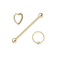Set de 3 Piercings Oreille SWEET en Acier Chirurgical