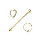Set de 3 Piercings Oreille SWEET en Acier Chirurgical