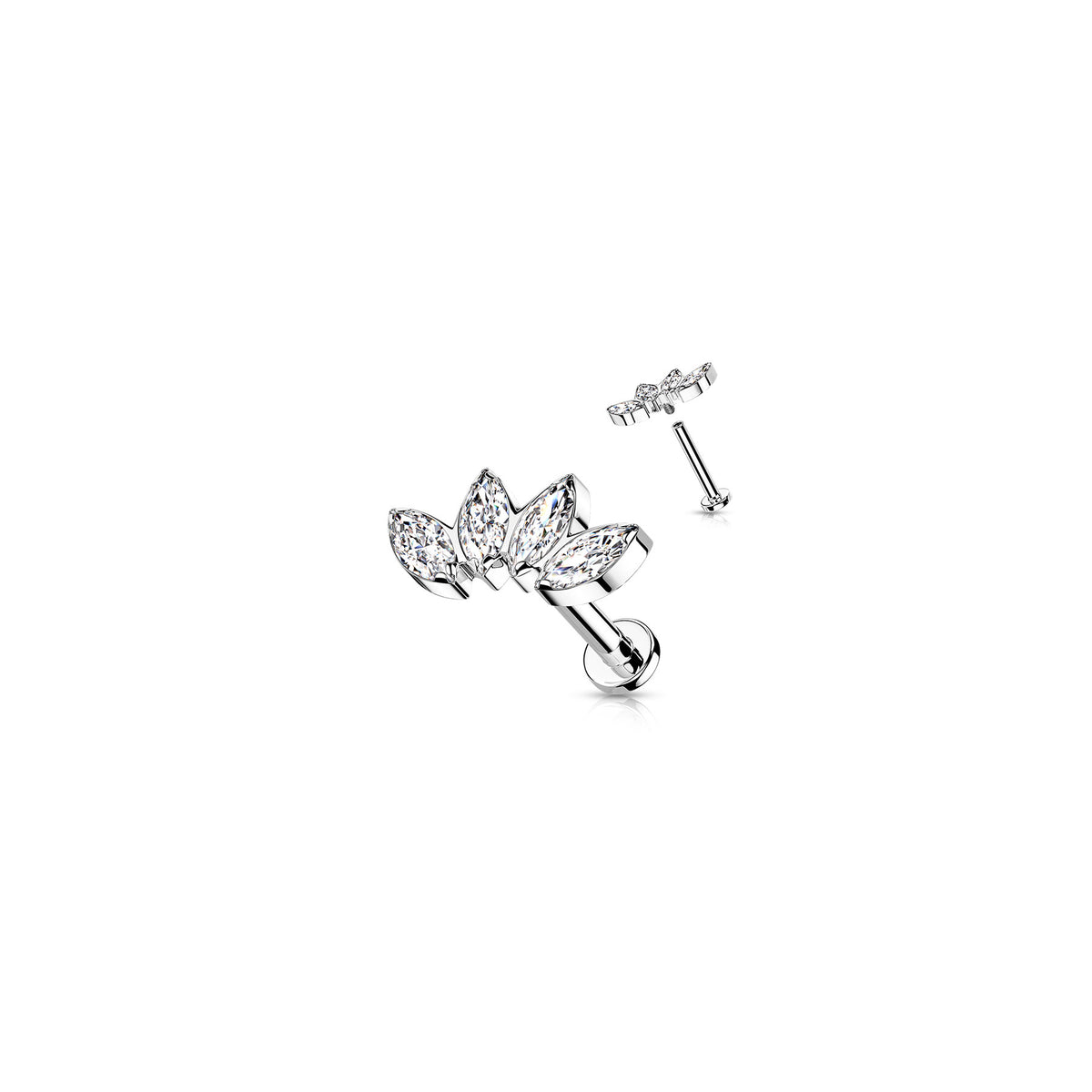 Piercing Labret TAMELA en Titane et Zirconium