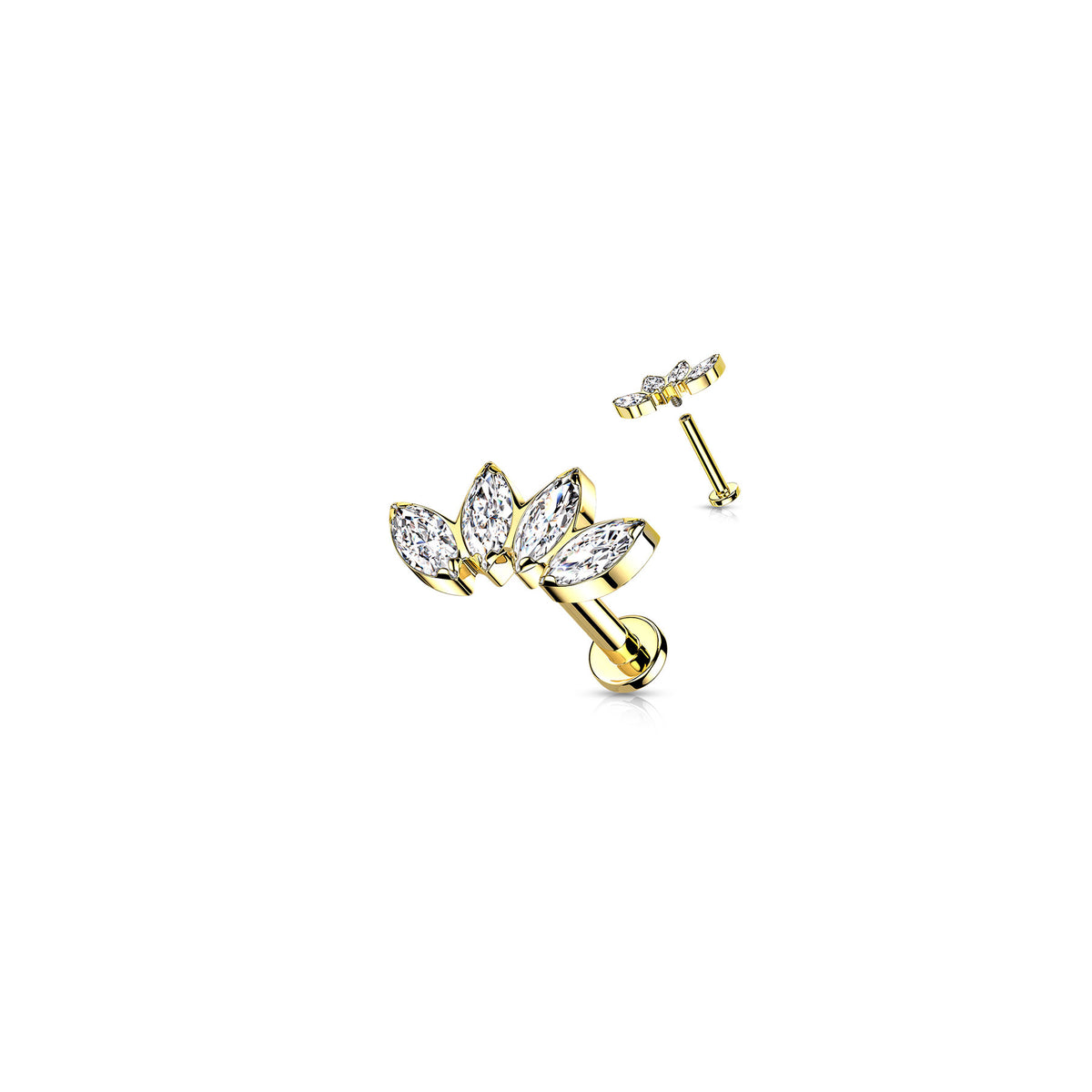 Piercing Labret TAMELA en Titane et Zirconium