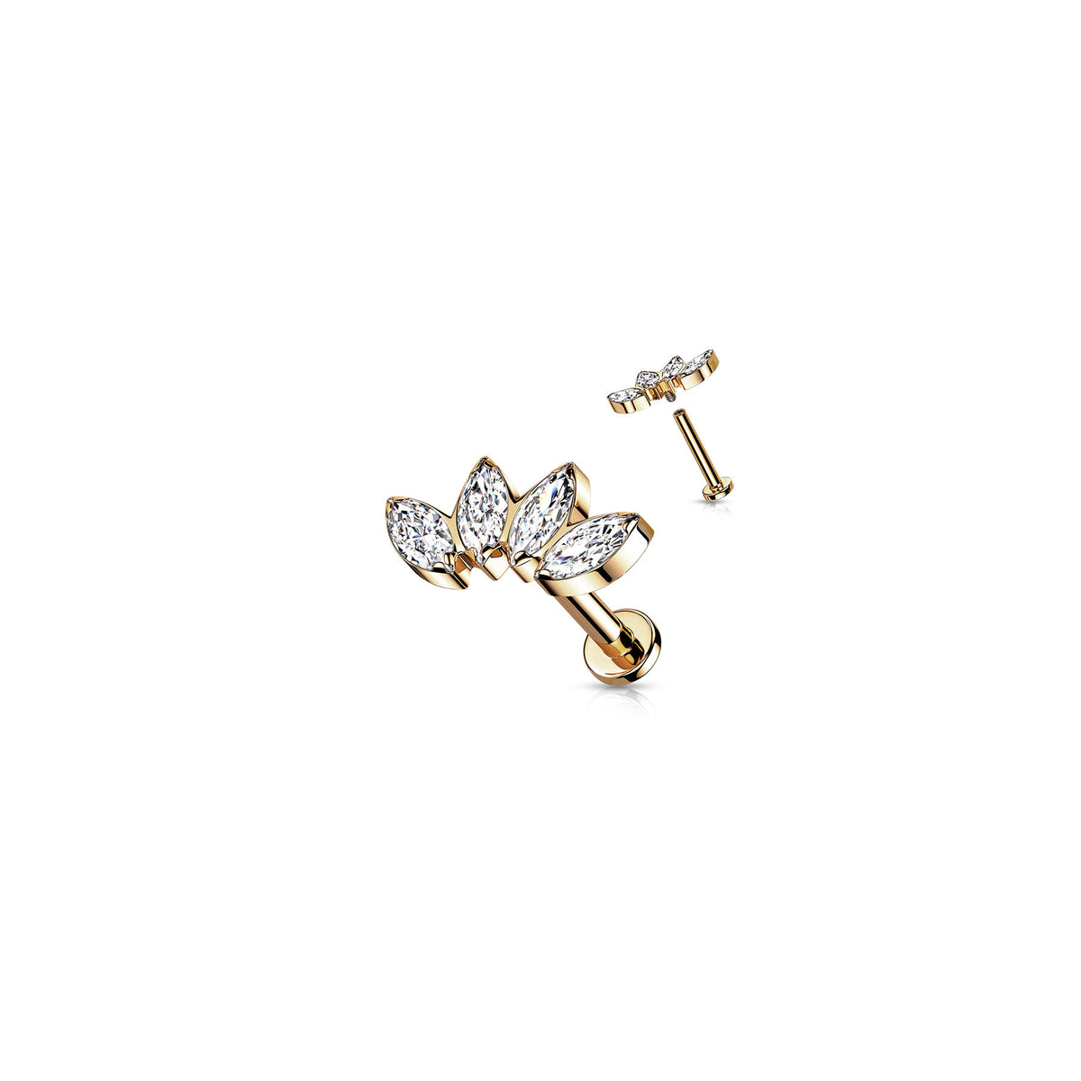 Piercing Labret TAMELA en Titane et Zirconium