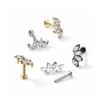 Piercing Labret TAMELA en Titane et Zirconium
