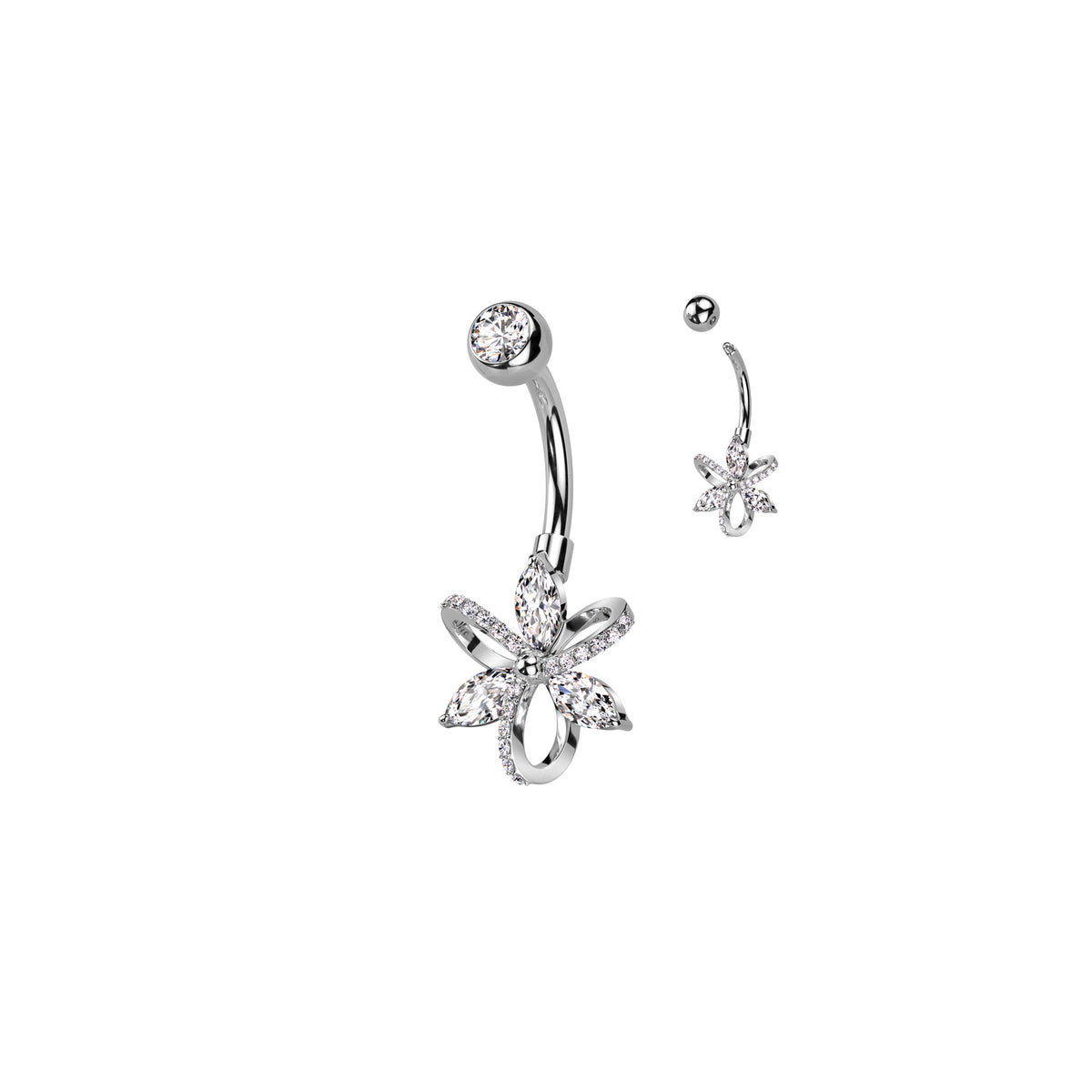 Piercing Nombril TAMIA en Acier et Zirconium