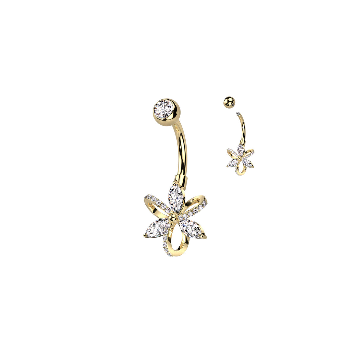 Piercing Nombril TAMIA en Acier et Zirconium