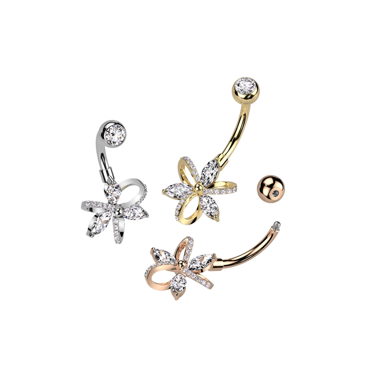Piercing Nombril TAMIA en Acier et Zirconium